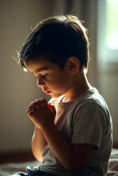 Menino orando