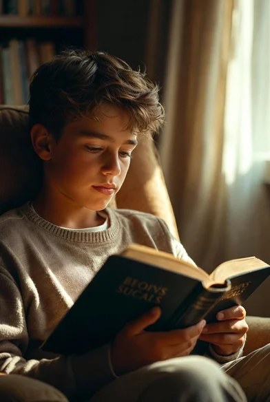 Menino lendo a Bíblia